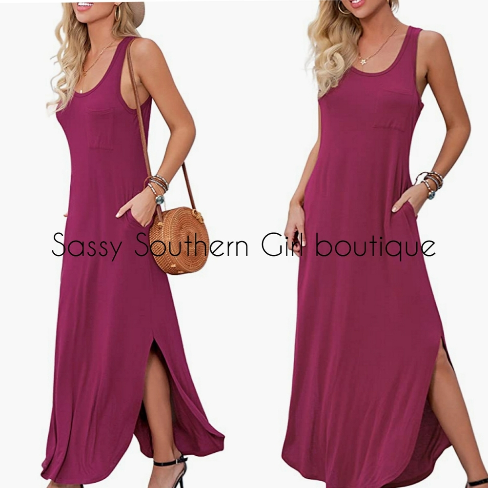 ⭐🆕 Dusty Rose pink t-shirt jersey maxi dress